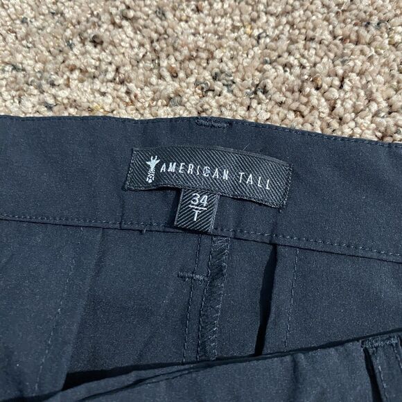 American Tall Performance Tapered Fit Chino Pants Black Athletic Size 34 Tall - Picture 6 of 11